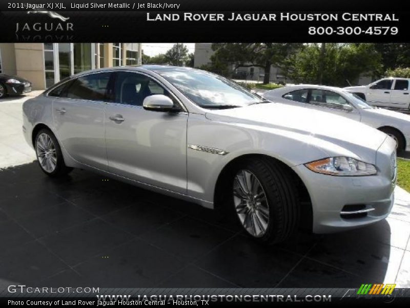 Liquid Silver Metallic / Jet Black/Ivory 2011 Jaguar XJ XJL