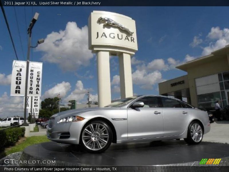Liquid Silver Metallic / Jet Black/Ivory 2011 Jaguar XJ XJL