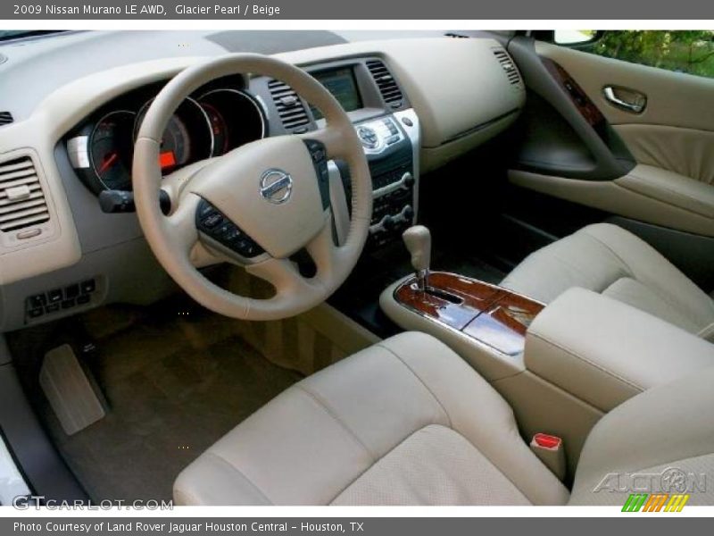Glacier Pearl / Beige 2009 Nissan Murano LE AWD