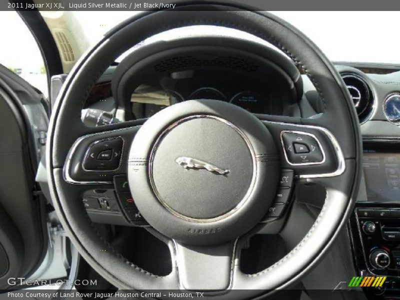 Liquid Silver Metallic / Jet Black/Ivory 2011 Jaguar XJ XJL