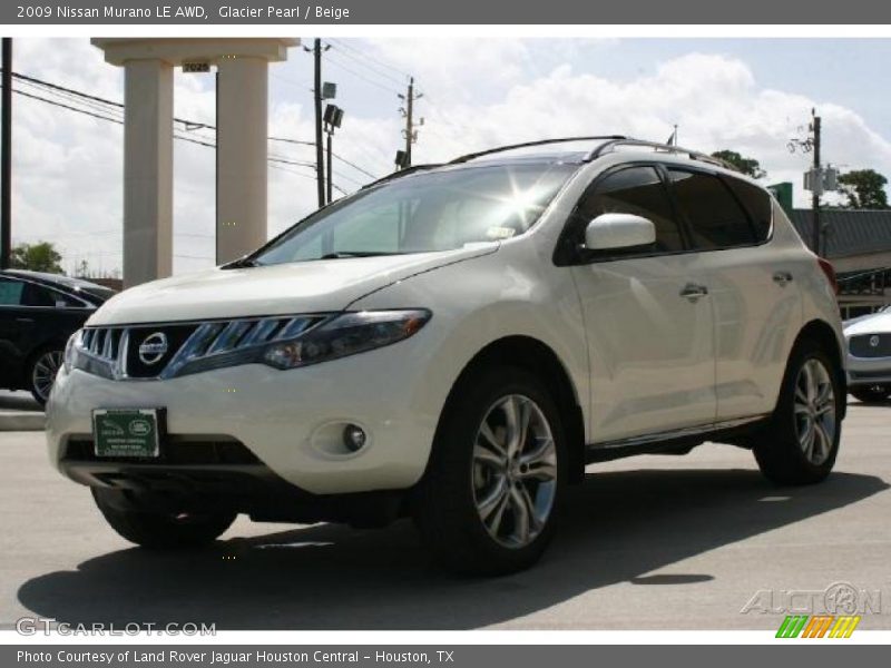 Glacier Pearl / Beige 2009 Nissan Murano LE AWD