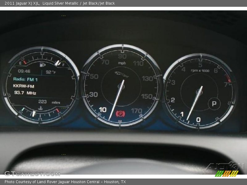 Liquid Silver Metallic / Jet Black/Jet Black 2011 Jaguar XJ XJL