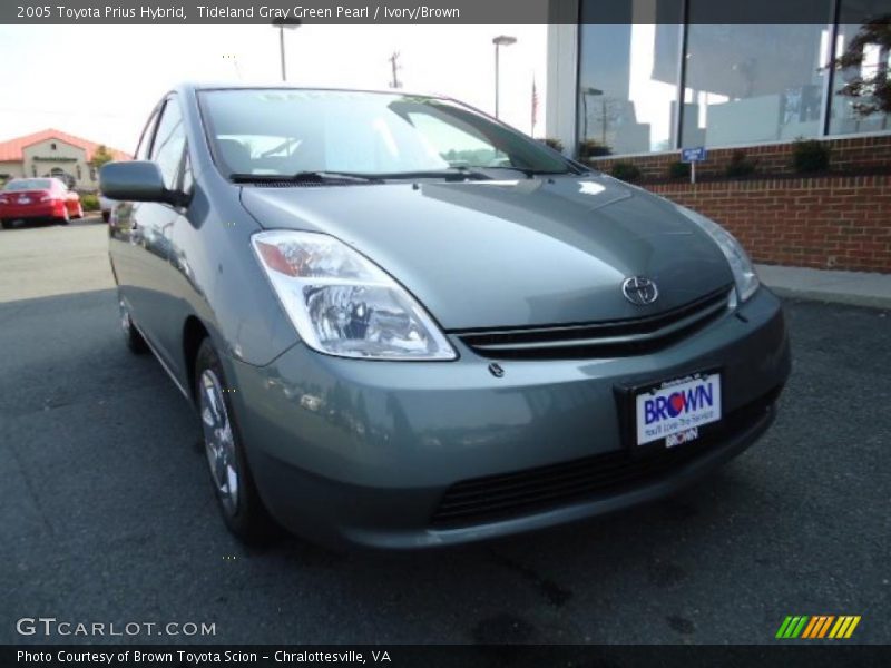 Tideland Gray Green Pearl / Ivory/Brown 2005 Toyota Prius Hybrid