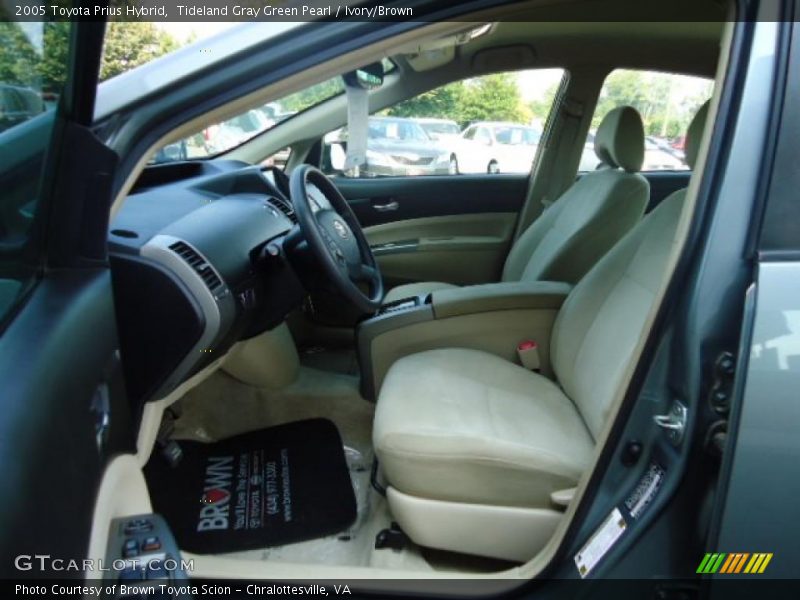 Tideland Gray Green Pearl / Ivory/Brown 2005 Toyota Prius Hybrid