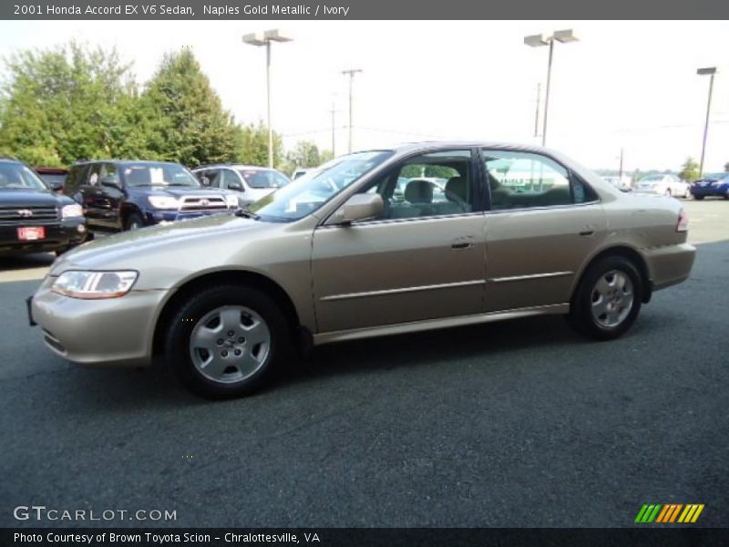 Naples Gold Metallic / Ivory 2001 Honda Accord EX V6 Sedan