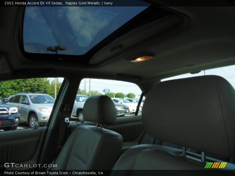 Naples Gold Metallic / Ivory 2001 Honda Accord EX V6 Sedan