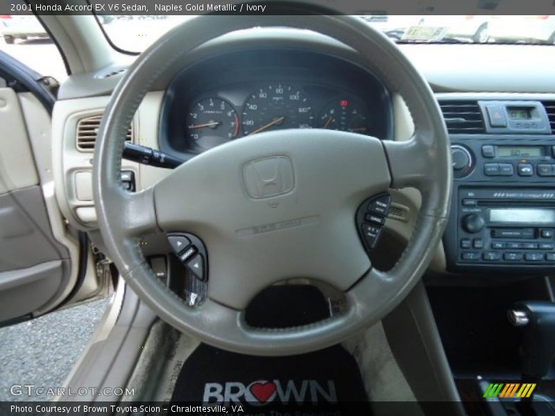 Naples Gold Metallic / Ivory 2001 Honda Accord EX V6 Sedan