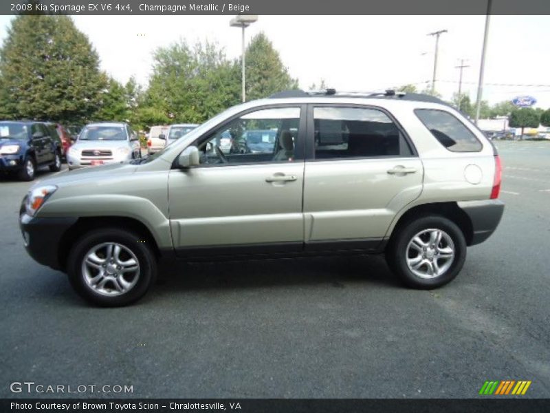 Champagne Metallic / Beige 2008 Kia Sportage EX V6 4x4