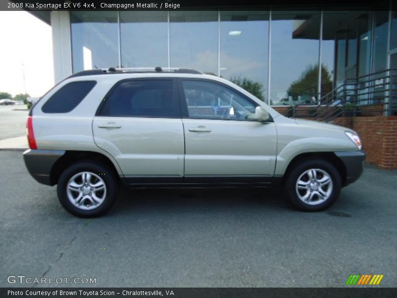Champagne Metallic / Beige 2008 Kia Sportage EX V6 4x4