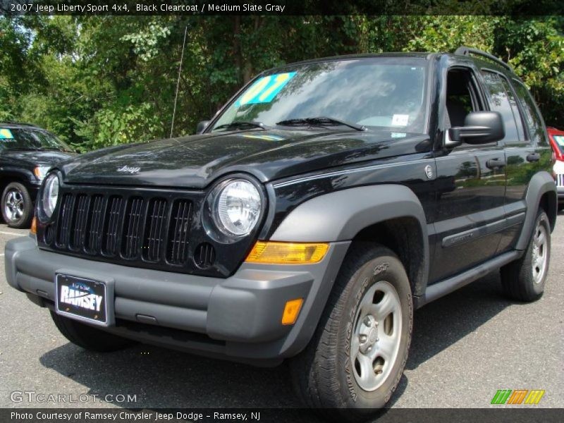 Black Clearcoat / Medium Slate Gray 2007 Jeep Liberty Sport 4x4