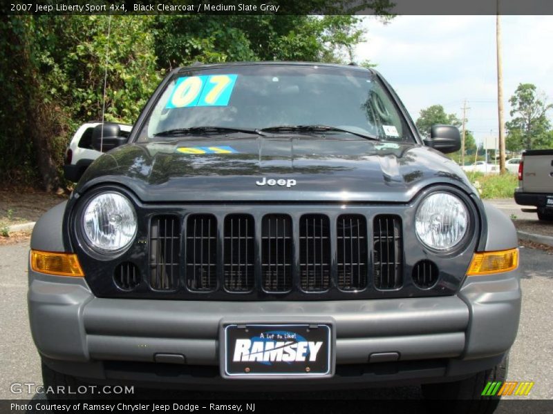 Black Clearcoat / Medium Slate Gray 2007 Jeep Liberty Sport 4x4