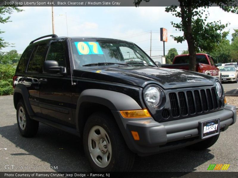 Black Clearcoat / Medium Slate Gray 2007 Jeep Liberty Sport 4x4