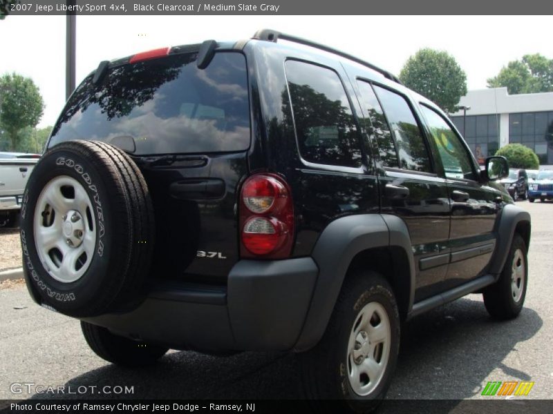 Black Clearcoat / Medium Slate Gray 2007 Jeep Liberty Sport 4x4