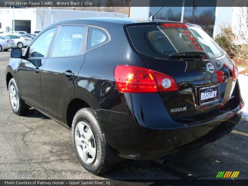 Wicked Black / Gray 2009 Nissan Rogue S AWD