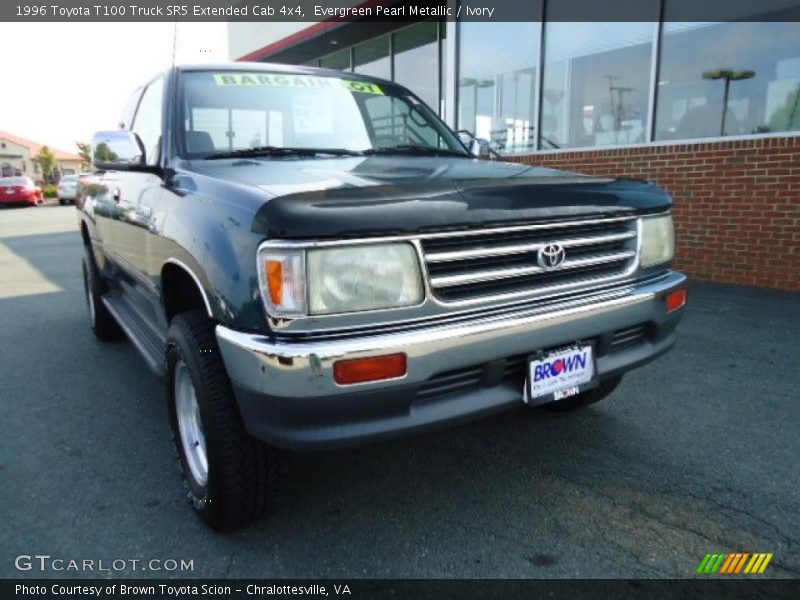 Evergreen Pearl Metallic / Ivory 1996 Toyota T100 Truck SR5 Extended Cab 4x4