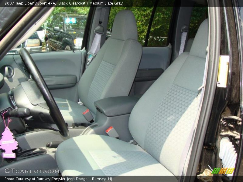 Black Clearcoat / Medium Slate Gray 2007 Jeep Liberty Sport 4x4