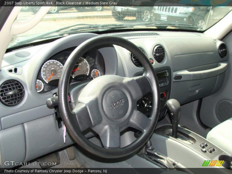 Black Clearcoat / Medium Slate Gray 2007 Jeep Liberty Sport 4x4