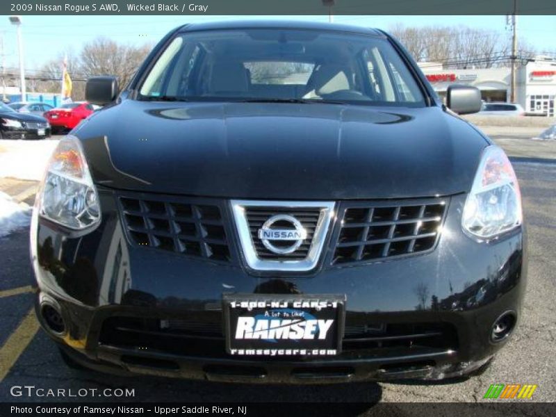 Wicked Black / Gray 2009 Nissan Rogue S AWD
