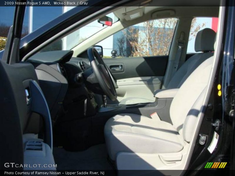 Wicked Black / Gray 2009 Nissan Rogue S AWD