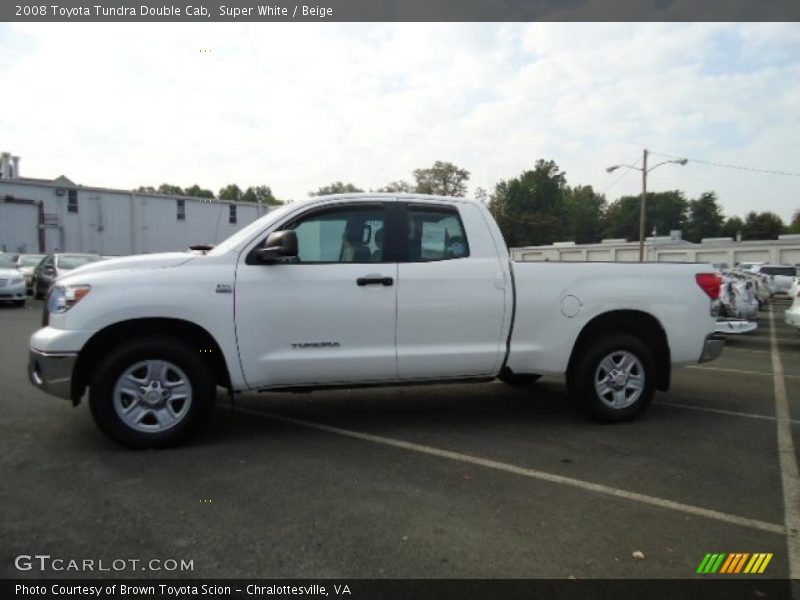 Super White / Beige 2008 Toyota Tundra Double Cab