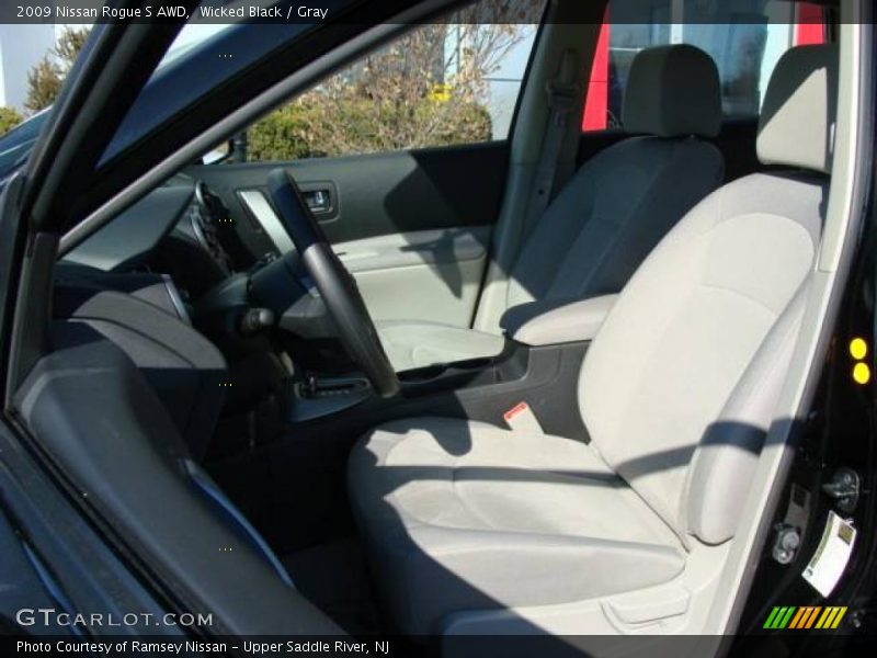 Wicked Black / Gray 2009 Nissan Rogue S AWD