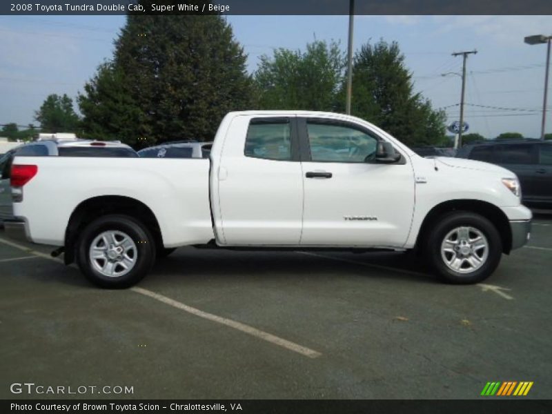 Super White / Beige 2008 Toyota Tundra Double Cab
