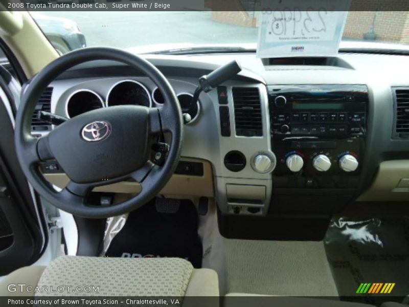 Super White / Beige 2008 Toyota Tundra Double Cab
