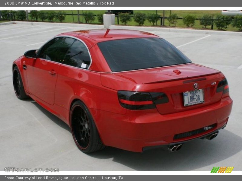 Melbourne Red Metallic / Fox Red 2008 BMW M3 Convertible