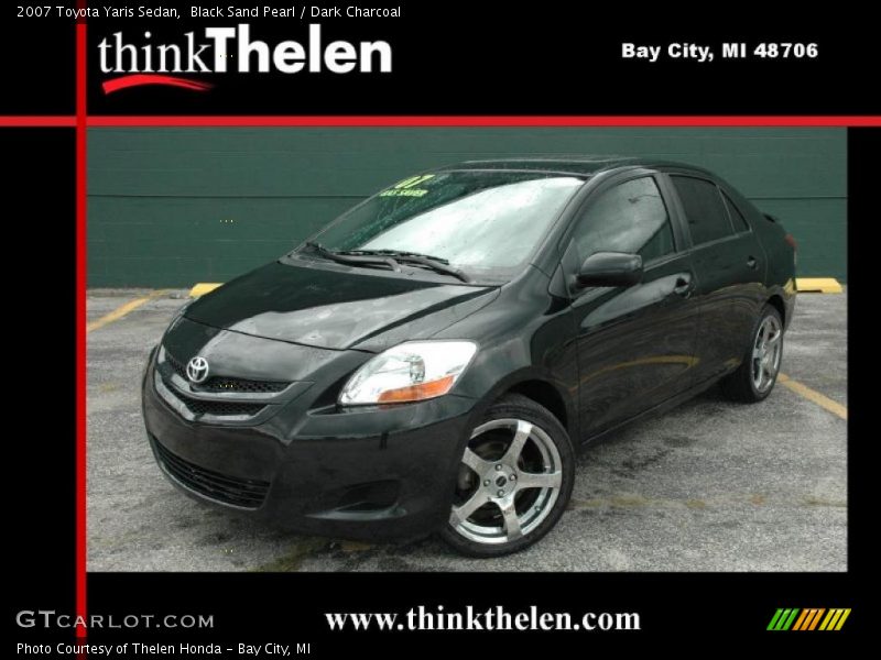 Black Sand Pearl / Dark Charcoal 2007 Toyota Yaris Sedan