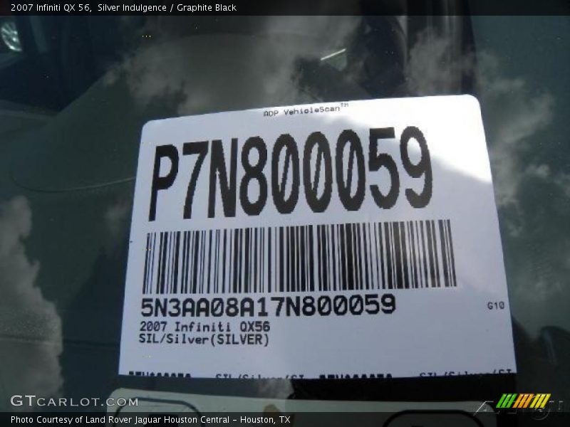 Silver Indulgence / Graphite Black 2007 Infiniti QX 56