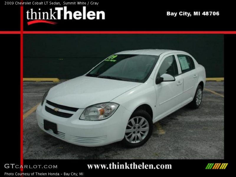 Summit White / Gray 2009 Chevrolet Cobalt LT Sedan