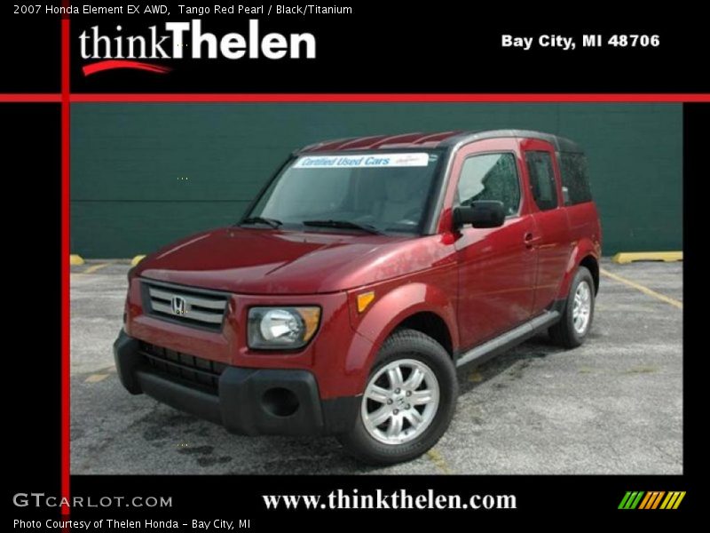 Tango Red Pearl / Black/Titanium 2007 Honda Element EX AWD