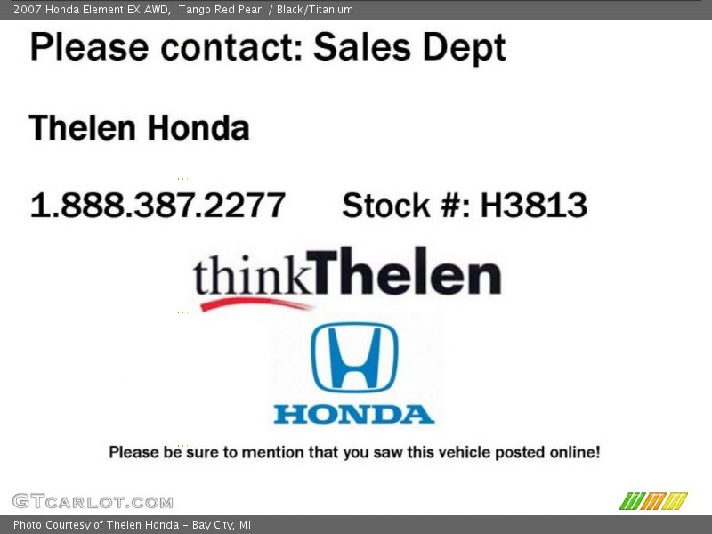 Tango Red Pearl / Black/Titanium 2007 Honda Element EX AWD