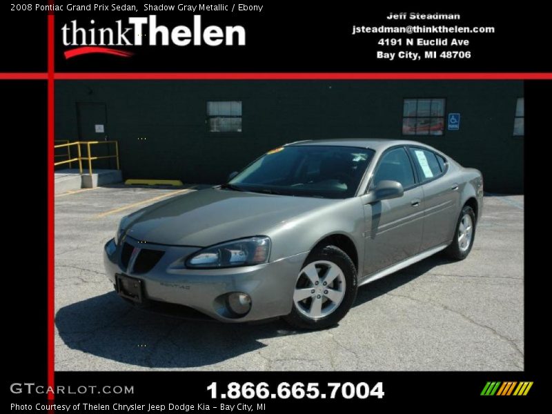 Shadow Gray Metallic / Ebony 2008 Pontiac Grand Prix Sedan