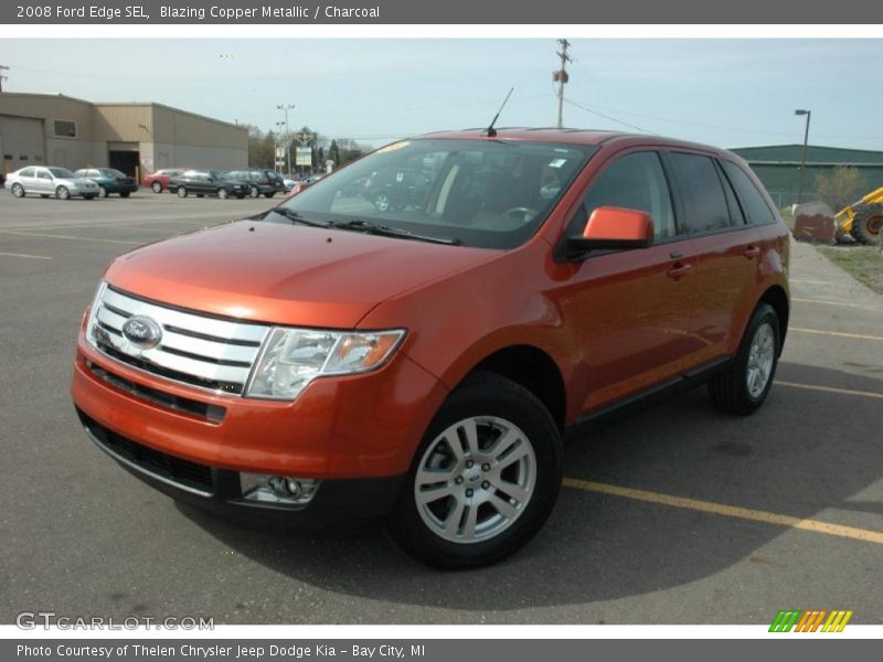 Blazing Copper Metallic / Charcoal 2008 Ford Edge SEL