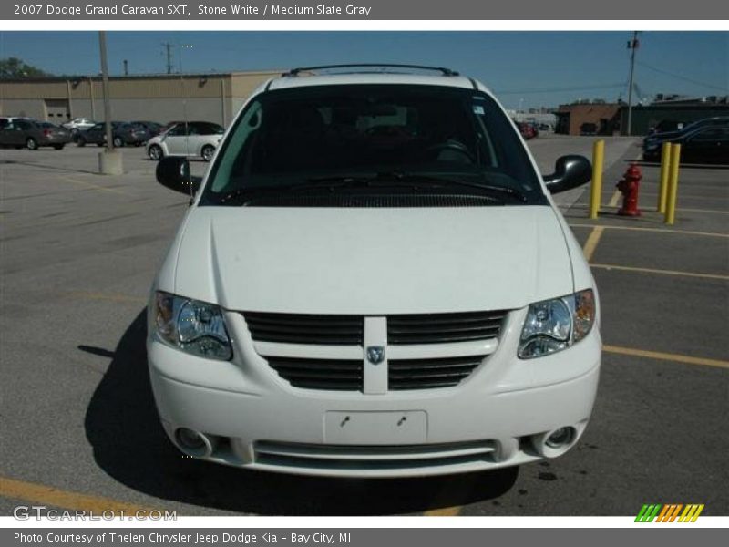 Stone White / Medium Slate Gray 2007 Dodge Grand Caravan SXT