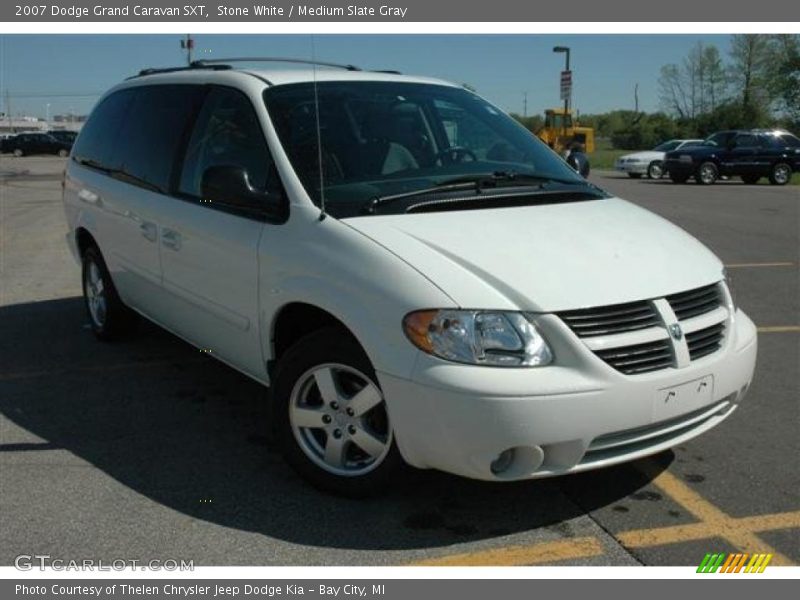 Stone White / Medium Slate Gray 2007 Dodge Grand Caravan SXT