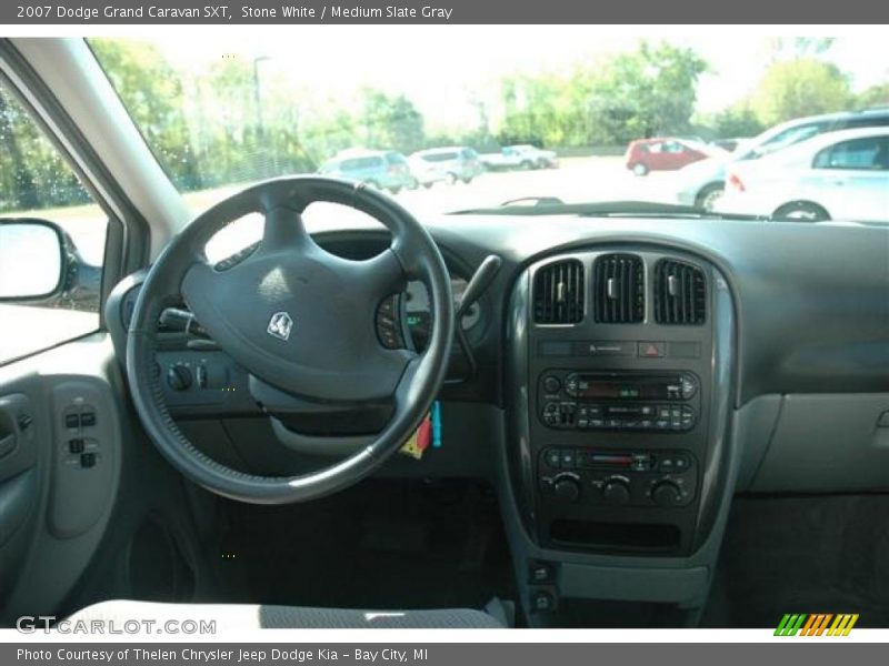 Stone White / Medium Slate Gray 2007 Dodge Grand Caravan SXT