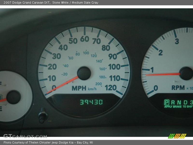 Stone White / Medium Slate Gray 2007 Dodge Grand Caravan SXT