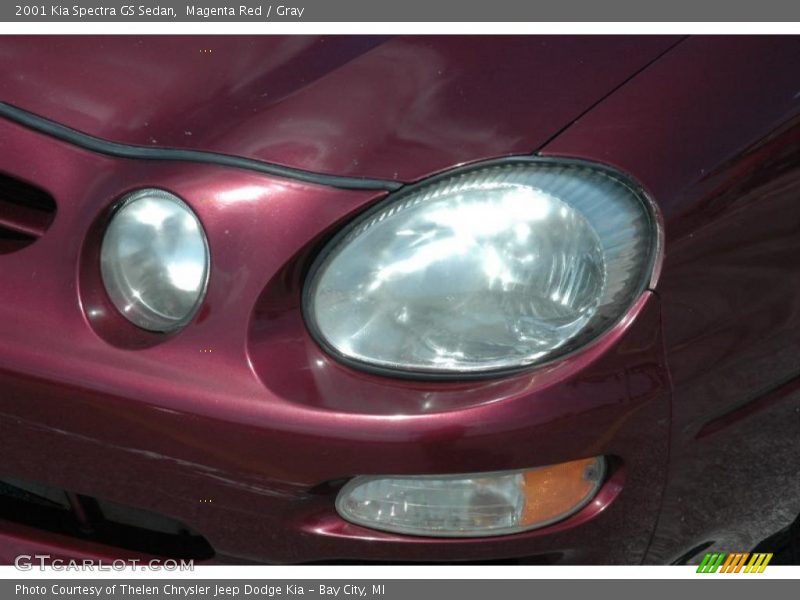 Magenta Red / Gray 2001 Kia Spectra GS Sedan