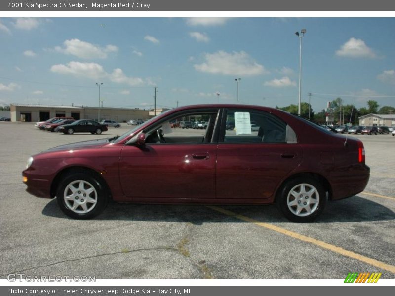 Magenta Red / Gray 2001 Kia Spectra GS Sedan