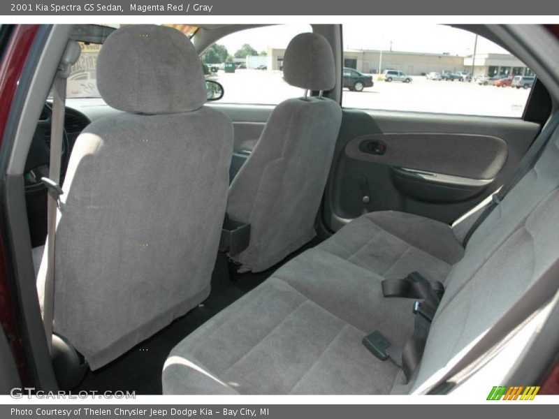 Magenta Red / Gray 2001 Kia Spectra GS Sedan
