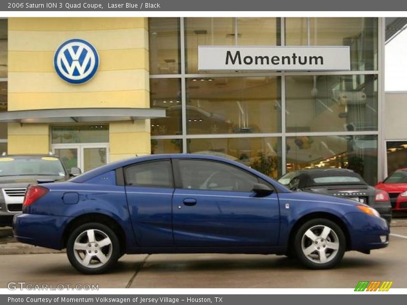 Laser Blue / Black 2006 Saturn ION 3 Quad Coupe