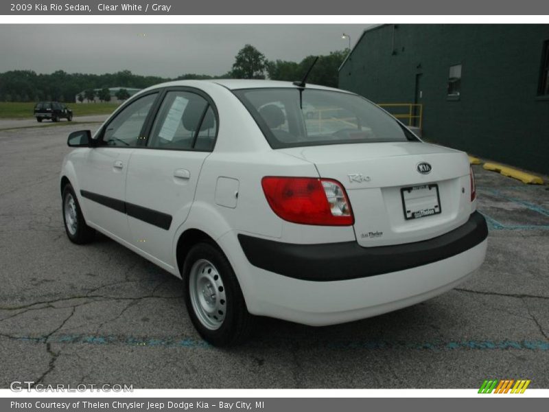 Clear White / Gray 2009 Kia Rio Sedan