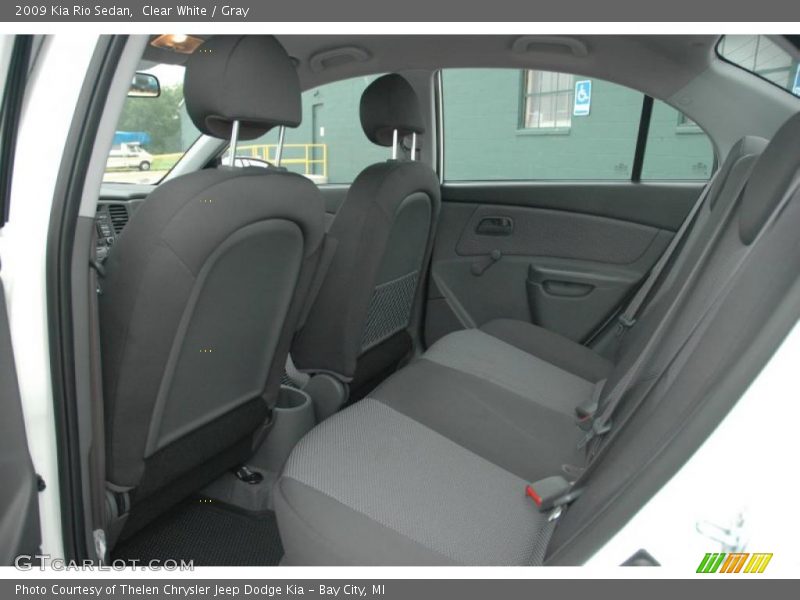 Clear White / Gray 2009 Kia Rio Sedan
