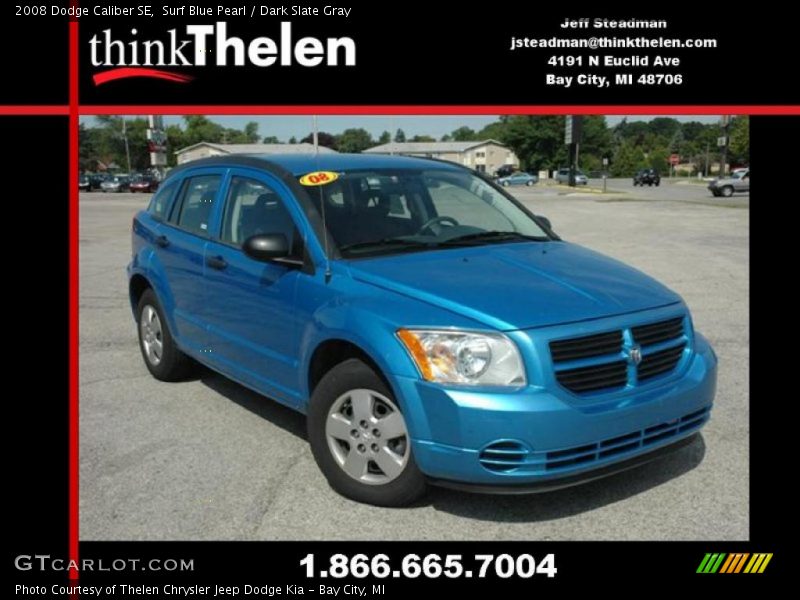 Surf Blue Pearl / Dark Slate Gray 2008 Dodge Caliber SE