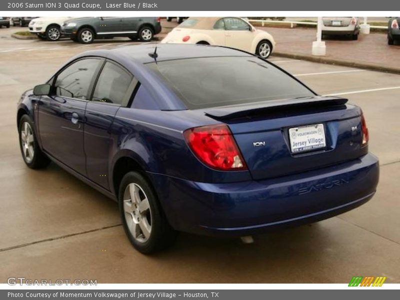 Laser Blue / Black 2006 Saturn ION 3 Quad Coupe