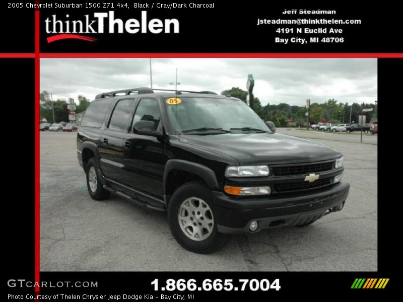 Black / Gray/Dark Charcoal 2005 Chevrolet Suburban 1500 Z71 4x4