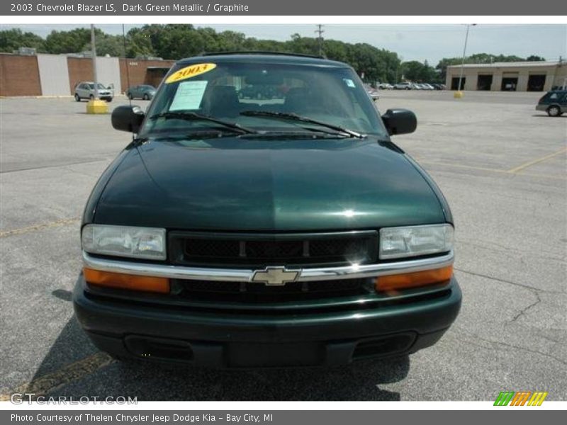 Dark Green Metallic / Graphite 2003 Chevrolet Blazer LS