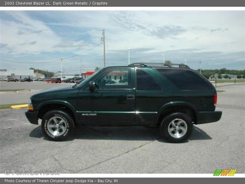 Dark Green Metallic / Graphite 2003 Chevrolet Blazer LS
